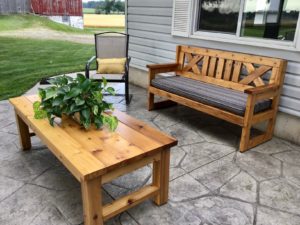 Cultivate Stone Loveseat Bench