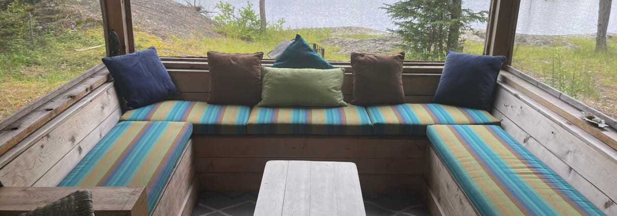 Brightly coloured custom outdoor replacement cushions